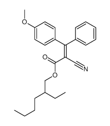 2-ethylhexyl 2-cyano-3-(4-methoxyphenyl)-3-phenylprop-2-enoate结构式