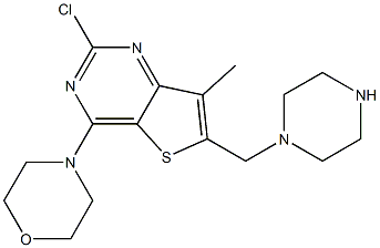 4-(2-chloro-7-methyl-6-(piperazin-1-ylmethyl)thieno[3,2-d]pyrimidin-4-yl)morpholine Structure