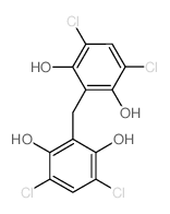 1,3-Benzenediol, 2,2'-methylenebis[4,6-dichloro- (en) Structure