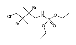 diethyl N-(2,3-dibromo-4-chloro-2,3-dimethylbutyl)phosphoramidate Structure