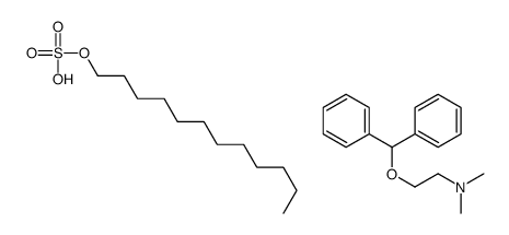 2-benzhydryloxy-N,N-dimethylethanamine,dodecyl hydrogen sulfate结构式