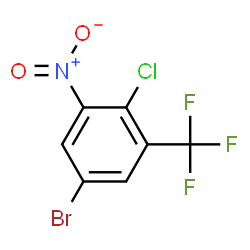 BENZENE, 5-BROMO-2-CHLORO-1-NITRO-3-(TRIFLUOROMETHYL)- Structure