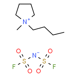 1-丁基-1-甲基吡咯烷鎓双(氟磺酰)亚胺结构式