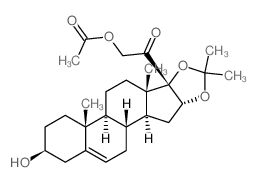 Pregn-5-en-20-one,21-(acetyloxy)-3-hydroxy-16,17-[(1-methylethylidene)bis(oxy)]-, (3b,16a)-结构式