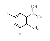 2-氨基-3,5-二氟苯硼酸结构式