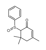 3,5,5-trimethyl-6-(phenylsulfinyl)cyclohex-2-enone结构式