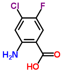 2-氨基-4-氯-5-氟苯甲酸结构式