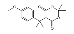 5-[1-(4-methoxyphenyl)-1-methylethyl]-2,2-dimethyl-1,3-dioxane-4,6-dione结构式