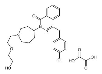 4-[(4-chlorophenyl)methyl]-2-[1-[2-(2-hydroxyethoxy)ethyl]azepan-4-yl]phthalazin-1-one,oxalic acid结构式