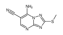 7-氨基-6-氰基-2-(甲基硫代)-1,2,4-噻唑并(1,5-a)嘧啶结构式