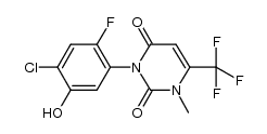 2-chloro-4-fluoro-5-[3-methyl-2,6-dioxo-4-(trifluoromethyl)-1,2,3,6-tetrahydropyrimidine-1-yl]phenol Structure