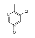 (9CI)-5-氯-4-甲基嘧啶 1-氧化物结构式
