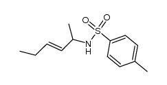 (E)-4-methyl-N-(1-methyl-pent-2-enyl)-benzenesulfonamide结构式