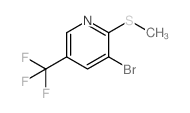 3-溴-2-(甲基硫代)-5-(三氟甲基)吡啶结构式