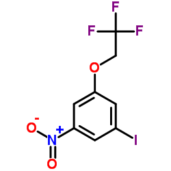 1-Iodo-3-nitro-5-(2,2,2-trifluoroethoxy)benzene结构式
