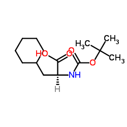 (R)-2-tert-Butoxycarbonylamino-3-cyclohexylpropionic acid Structure