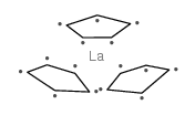 tris(cyclopentadienyl)lanthanum Structure