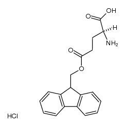 L-glutamic acid δ-fluorenylmethyl ester hydrochloride结构式