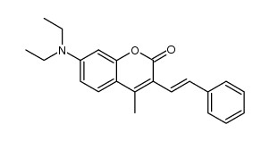 (E)-7-(diethylamino)-4-methyl-3-styryl-2H-chromen-2-one Structure