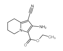 2-氨基-1-氰基-5,6,7,8-四氢吲哚嗪-3-羧酸乙酯结构式
