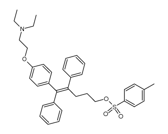 (Z)-1-[4-(2-diethylaminoethoxy)phenyl]-1,2-diphenyl-5-tosyl-1-pentene Structure