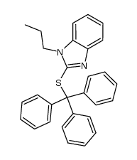 1-propyl-2-(tritylthio)-1H-benzo[d]imidazole结构式