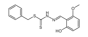 6-methoxysalicylaldehyde [(benzylmercapto)thiocarbonyl]hydrazone Structure