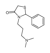 2-phenyl-3-(N,N-dimethylaminopropyl)-1,3-thiazolidin-4-one结构式
