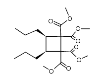 tetramethyl cis-3,4-dipropylcyclobutane-1,1,2,2-tetracarboxylate结构式
