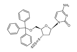 3'-azido-2',3'-dideoxy-5'-O-tritylcytidine结构式