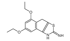 5,7-diethoxy-4H-indeno[1,2-d][1,3]thiazol-2-amine Structure