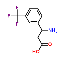 3-amino-3-[3-(trifluoromethyl)phenyl]propanoic acid structure
