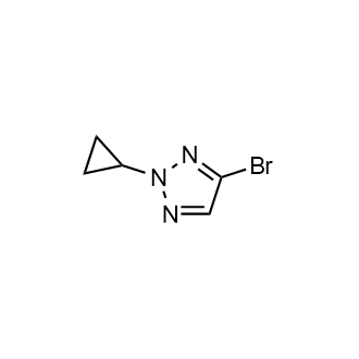 4-溴-2-环丙基-2H-1,2,3-三唑结构式