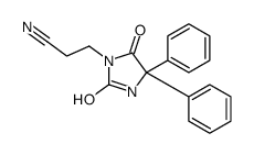 3-(2,5-dioxo-4,4-diphenylimidazolidin-1-yl)propanenitrile Structure
