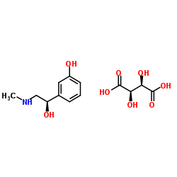 (-)-Phenylephrine hydrogentartrate structure