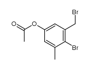 5-acetoxy-2-bromo-3-methylbenzyl bromide结构式