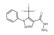 1-苯基-5-三氟甲基-吡唑-4-羧肼结构式
