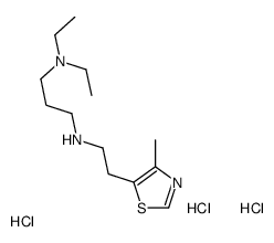 N',N'-diethyl-N-[2-(4-methyl-1,3-thiazol-5-yl)ethyl]propane-1,3-diamine,trihydrochloride Structure