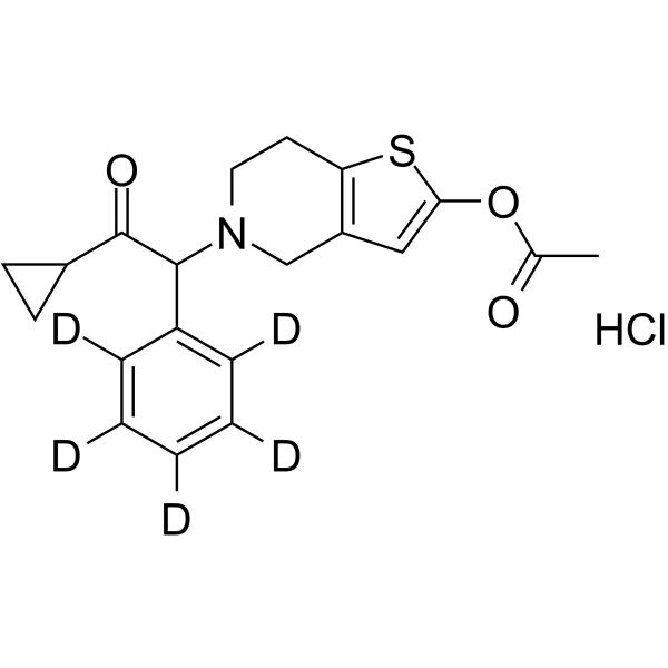 Defluoro Prasugrel-d5 hydrochloride Structure