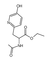 ethyl (D,L)-2-acetamido-3-(5-hydroxypyridin-2-yl)propanoate Structure