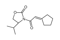 (4S)-3-(2-cyclopentylideneacetyl)-4-propan-2-yl-1,3-oxazolidin-2-one结构式