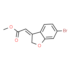 2-(6-溴苯并呋喃-3(2H)-亚基)乙酸甲酯结构式
