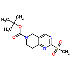 6-Boc-2-甲砜基-5,6,7,8-四氢吡啶并[4,3-c]嘧啶结构式