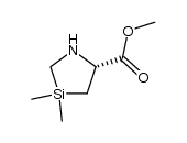 (R)-methyl 3,3-dimethyl-1,3-azasilolidine-5-carboxylate结构式