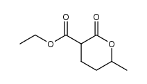 6-methyl-2-oxo-tetrahydro-pyran-3-carboxylic acid ethyl ester结构式
