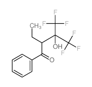 2-ethyl-4,4,4-trifluoro-3-hydroxy-1-phenyl-3-(trifluoromethyl)butan-1-one结构式
