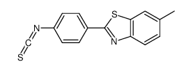 2-(4-异硫代氰酰基苯基)-6-甲基苯并噻唑结构式