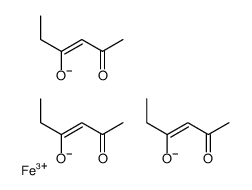 tris(hexane-2,4-dionato-O,O')iron Structure