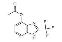 acetic acid-(2-trifluoromethyl-1(3)H-benzimidazol-4-yl ester)结构式