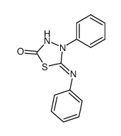 4-phenyl-5-phenylimino-[1,3,4]thiadiazolidin-2-one结构式